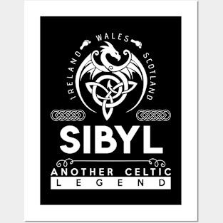 Sibyl Name T Shirt - Another Celtic Legend Sibyl Dragon Gift Item Posters and Art